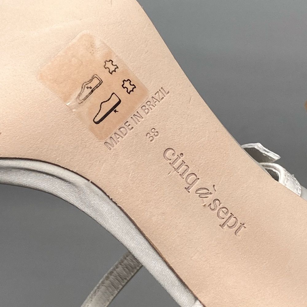 Cinq à SeptCeleste 100MM Satin High-Heel Sandals size 38 - Picture 16 of 16